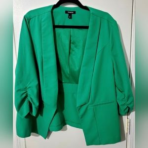Torrid green blazer. Torrid size 2.